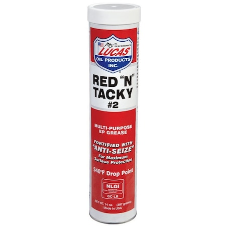Lucas Oil Red N Tacky Red Lithium Grease, 14 oz, Tube 10005-30